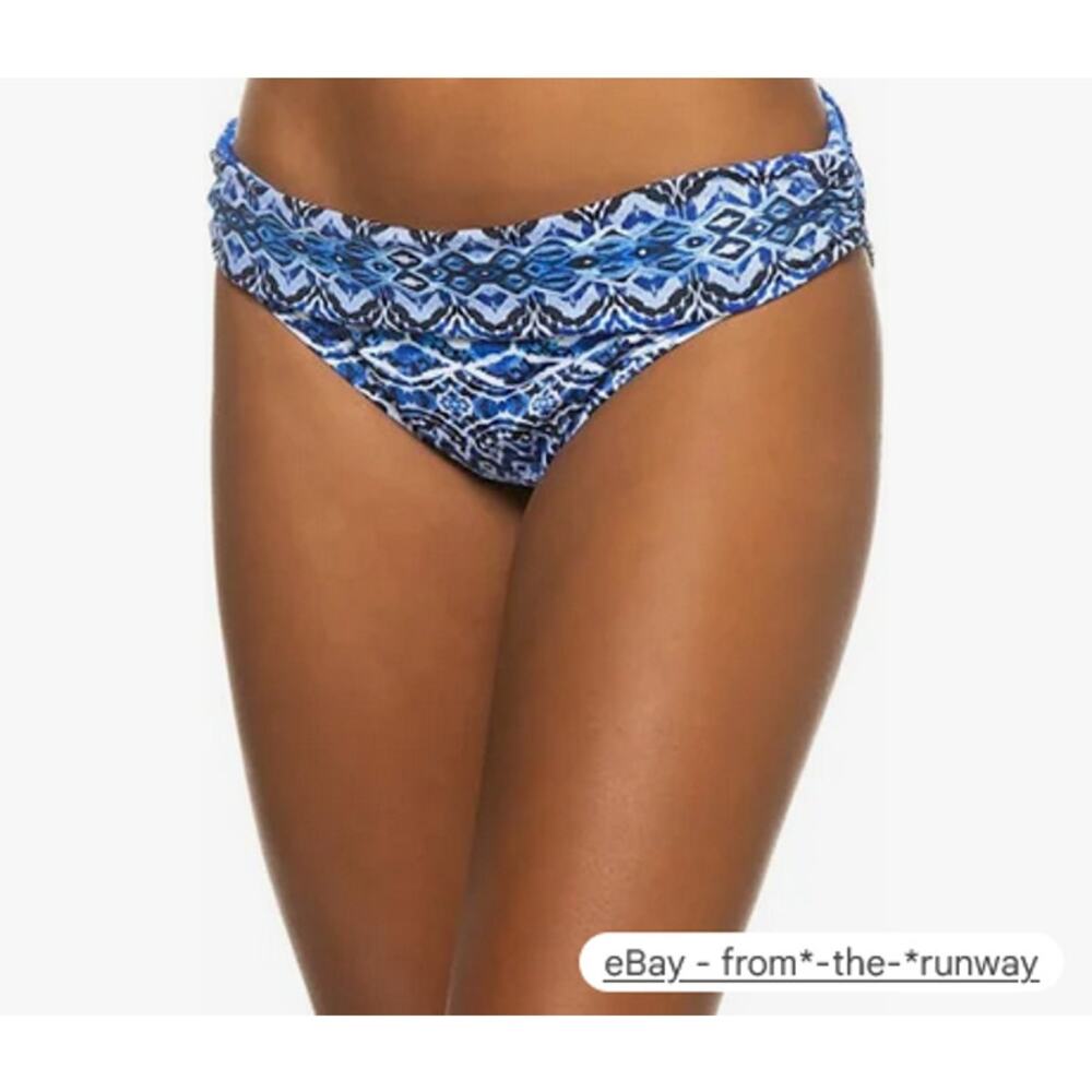 La Blanca Ikat Shirred Band Bikini Size 14 NWT